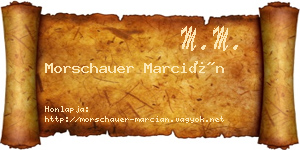Morschauer Marcián névjegykártya